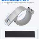 3Inch Silver Tube Clamp LED Light Bar Mounting Bracket Bull Nudge Bar Mounts Clamp Kit Adjustable for Off Road SUV ATV Truck Motorcycle Boat 2PCS