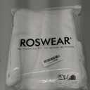 roswear Wide Leg Jeans Woman High Waist Stretchy Loose Denim Pants (Large, White)