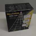 200" Halloween Spider Web + 59" Giant Spider Decorations, Triangular Huge Spiders Web and Hairy Scary Fake Spider, for Indoor Outdoor Porch Yard, Scary Haunted House Party, and Halloween Dcor (Yellow+black Spider)