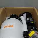 VEVOR 12" Sand Filter Pump for Above Ground Pools Up to 15000 Gallons, 0.33 HP 3000 GPH Pool Filtration System, Pre-Assembled Core for Easy Setup, Leak-Resistant Design & 6-Way Valve