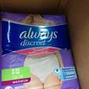 Always Discreet Adult Diapers for Women, Incontinence Underwear, Postpartum Essentials, Disposable Briefs, Max Absorbency, Bladder Leak Protection, Small/Medium, 42ct