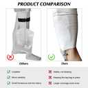 2Pcs Catheter Leg Bag Holder, Foley Leg Bag Sleeve, Fabric Catheter Sleeves Leg Bag Holder, Drainage Bags Calf Holder Strap, Elastic Catheter Sleeve for Legs (L)