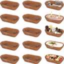 15 Pcs Wood Dough Bowls Bulk 10 Inches Rustic Vintage Bowl, Large