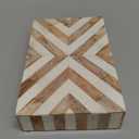 Handicrafts Home Decorative Storage Box 10x4.5  Remote Control Holder, Jewelry Organizer, Modern Decorative Box with Lid, Boho Chic Home Dcor Accent, Vintage Memory Box for Living Room Shelf Dcor (CHEVRON-BROWN)