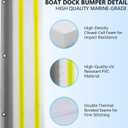 36/48/58/72Inch Dock Bumpers Marine with Reflective Strips,Heavy Duty Boat Docking Edge Fenders Protection forPiling,Horizontal Deck,Marine Dock,Vertical Poles,Pier
