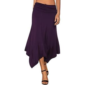DJT Women's Flowy Handkerchief Hemline Midi Skirt, Size: 2XL