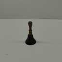Large Hand Bell, 7.08" H Cast Iron Call Bell with Wooden Handle, Super Loud Hand Bell for Weddings, School Classroom Service and Church
