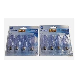 GE Reveal Light Bulb Soft White 60 W 455 Lumen E12 Candelabra Base 8 Bulbs, 2 Pcs