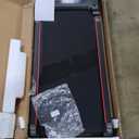 Walking Pad Treadmill, Anylife Incline Walking Pads Under Desk 330lb Capacity, 2.5HP Portable Treadmills for Home, Compact Treadmill Small Running Pad with LED Display, Remote Control (Black Red)