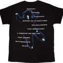 Men's Billie Eilish Hit Me Hard and Soft Tracklist T-Shirt Black (Blue, L)