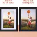 Lyeasw 4x6 Picture Frames Black Set of 15, Display Pictures 4x6 with Mat or 5x7 without Mat, Multi Photo Frames for Wall Hanging or Tabletop