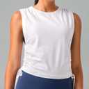 Colorfulkoala Women's Sleeveless Workout Athletic Tank Top (White, XXL)