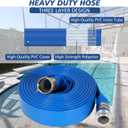 2" x 100 ft Backwash Hose for Swimming Pools, Heavy Duty PVC Lay Flat Water Discharge Hose,Durable Pool Drain Hose with Aluminum Pin Lug Fittings for Pump And Filters