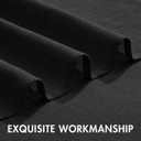 MIULEE Halloween Cafe Curtains 30 Inch Length Half Window Curtain Semi Sheer Farmhouse Short Linen Drapes for Kitchen Bathroom Basement Small Window, Rod Pocket Tier Curtains 2 Panels W26XL30, Black