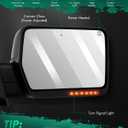 SCITOO Towing Mirror Passenger Side fit for Ford Chrome Automotive Exterior Mirror fit 2004-2014 for F-150 with Amber Turn Signal and Puddle Lights Power Control Heated and Manual Folding Features, Large