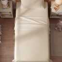 Twin Size 3 Piece Sheet Set - Comfy Breathable & Cooling Sheets - Hotel Luxury Bed Sheets for Women & Men - Deep Pockets, Easy-Fit, Extra Soft and Wrinkle Free Sheets - Wheat Oeko-Tex Bed Sheet Set