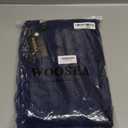 WOOSEA Women's High Neck Split Bodycon Mermaid Evening Cocktail Long Dress (Large, Navy Blue)