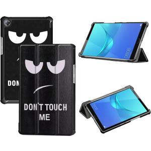 Tri-Fold Case Compatible with Huawei Mediapad M5 8.4 Inch(SHT-AL09/SHT-W12), Includes a Screen Protector - Premium PU Leather Tri-Fold Cover with Auto Sleep/Wake (Big Eyes)