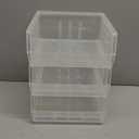 Akro-Mils 30235 AkroBins Plastic Storage Bins, Space-Saving Stackable Bins for Garage, Pantry, Craft Organization, 11" x 11" x 5", Clear, 6-Pack