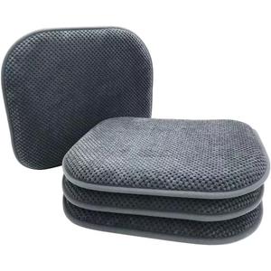 Grey Foam Seat Cushions Kitchen Chairs Pads for Dining Chairs Non Slip Patio Seat Cushions Set of 4 Washable U Shaped Soft Thick Large Metal Wooden Chair Cushions,17" x 15"