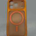 TOCOL for 17 Pro Case, Full Camera Protection, Built-in Magnetic Ring, Compatible with Magsafe Charger, Drop Protection, Translucent Matte Phone Case for 17 Pro 6.3 inch (Orange)