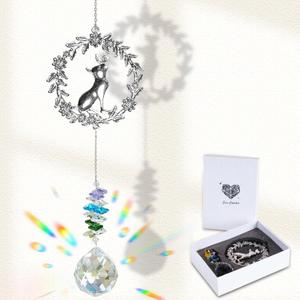 Dog Memorial Gifts for Loss of Dog, Pet Memorial Suncatcher, Pet Sympathy Gifts, Garland Suncatcher with Card & Gift Box, Remembrance Bereavement Gift for Loss of Dogs Cats