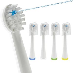 Replacement Toothbrush Heads for Waterpik Sonic Fusion 2.0,Compatible with All Waterpik Sonic Fusion Models(SF-01,SF-02,SF-03,SF-04 Series), Compact,with Covers,4 Count, White