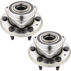 513277 (Pair) Front or Rear Wheel Bearing and Hub for Buick Enclave 2008-2017, for Chevy Traverse 2009-2017, for GMC Acadia 2007-2016, for Saturn Outlook 2007-2010, 6 Lugs w/ABS