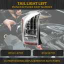 Dasbecan Rear Left Tail Light Assembly Compatible with Toyota Prius 2010 2011 Driver Side Tail lamp Replaces# 81561-47111 8156147111
