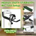 VBSD Upgrade Pull Up Bar for Doorway with Ergonomic Grip, Upto 440 Lbs Capacity No Screws Pullup Bar for Home Gym Indoor Exercise Strength Training, Authorized Under US Patent