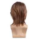 Mens Brown Wig Short Fluffy Natural Hair Synthetic Halloween Cosplay Costume Party Full Wigs