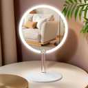 Makeup Mirror with Lights, 4K Ultra-Clear Reflection, Long-Press Adjustable Brightness, 3 Glow Settings, Flexible Multi-Angle Design – Perfect for Makeup