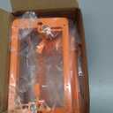 Brush Wall Plate with Mounting Bracket, Cable Pass Through Decorator Cover for Low Voltage Wires, Single Gang Cord Hider for TV Home Theater System, White, 2 Pack (White and Orange)