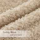 decorUhome Pack of 2 Throw Pillow Covers 22x22 Inch, Faux Fur Decorative Sherpa Pillow Covers Fuzzy Accent Soft Sheepskin Fleece Pillow Cases for Couch Living Room Bed, Neutral Oatmeal