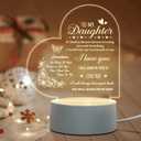 Gifts for Daughter, Daughter Gifts from Mom, to My Daughter Birthday Graduation Wedding Mothers Day Gifts, Personalized Acrylic Night Light Gifts for Daughter from Mothers