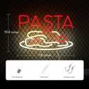 Pasta Neon Signs for Wall Decor Neon Lights for Bedroom Led Business Signs Suitable for Italian Pasta Restaurant Noodle Unique Gift for Lover 5V Power Adapter 16 * 10.6 Inch(Red+White)
