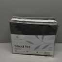 LuxClub 4 PC Queen Sheet Set, Queen Size, Deep Pockets 18" Wrinkle Free Cooling Bed Sheets Machine Washable Hotel Bedding Silky Soft - Light Grey Queen