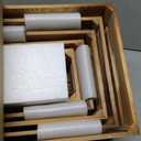 Wooden Crates for Display 6 Pack Large Rustic Nesting Wooden Basket with Handle, Decorative Farmhouse Wood Crate for Storage and Container, 6 Size Wood Basket Decor Boxes