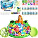 Maiwaput Water DIY Crafts Elf Toy Kit, 20 Color Gel & 12 Molds, Magic Paint Set Glow in The Dark Water Pets, Gel Craft Kits in Water Creative Handmade Art Set for Kids Age 3 4-8 8-12