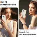 Soft Liquid Silicone Case for iPhone 15 Pro with Magnetic Invisible Stand, Military Grade Shockproof Protection, Anti-Scratch Microfiber Lining Covers for iPhone 15 Pro, White