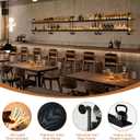 Bar Shelves, Wall Mounted Wine Rack, Black, 36 Inch