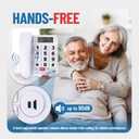 Big Button Phone for Seniors, Uvital Corded Landline Phone with Caller ID, 2 One-Touch Buttons and SOS Emergency Button, Hands-Free, Loud Ringer, Senior Landline Phones for Home/Office/Hotel, White