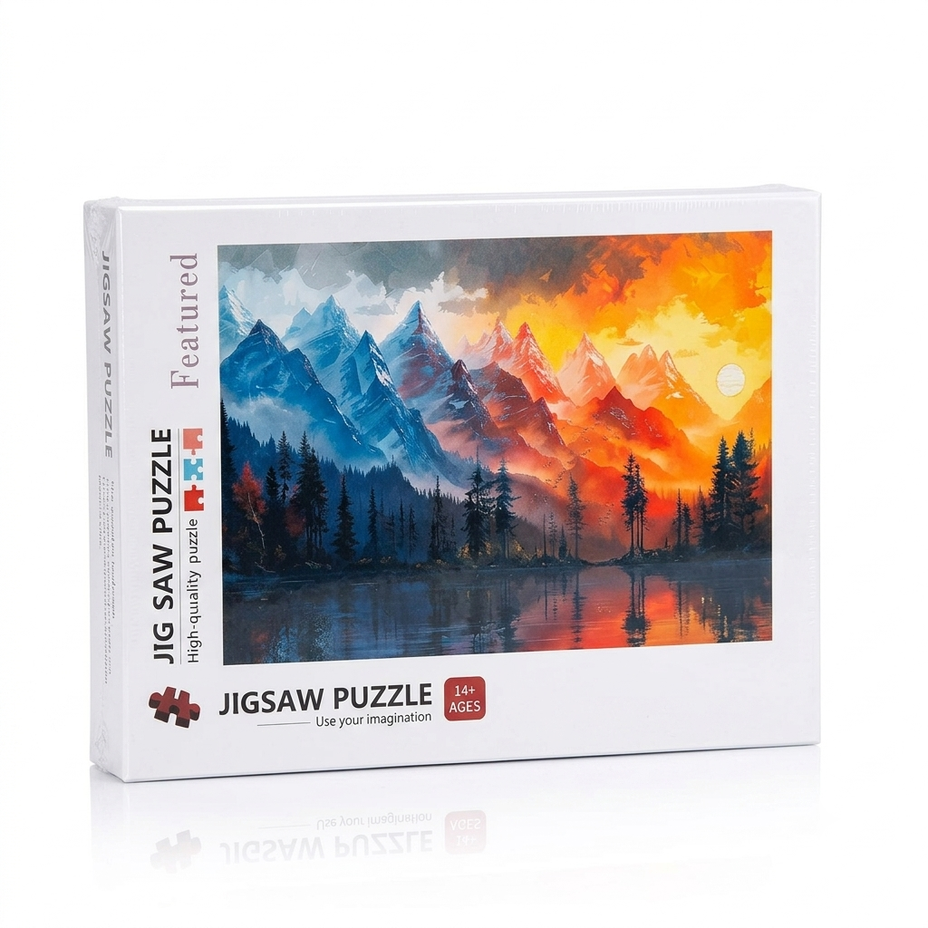 Adult Puzzles 1000 Pieces DIY Forest of Ice and Fire Wooden Puzzles Children and Elderly Puzzles Modern Home Decor Wall Art Unique Gift 75 cm x 50 cm(27.56 x 16.68 in)