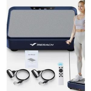 MERACH Vibration Plate Exercise Machine, Vibrating Plate Exercise Machine for Women Men, Vibration Plate with 2 Tension Ropes LED Display, Workout Equipment for Home