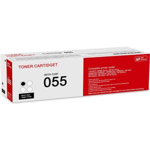 1 Pack 055 3016c001 Black Toner Cartridge: Compatible CRG-055 Replacement for Canon i-SENSYS LBP660 MF740 Series ImageClass LBP660C LBP664Cdw LBP664Cx MF740C MF741Cdw MF743Cdw MF746Cdw Series Printer