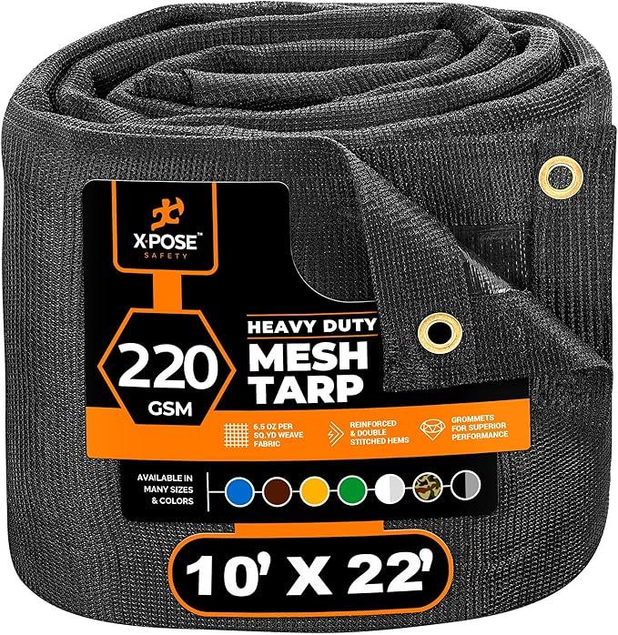 Xpose Safety Canvas Tarp - 10oz Olive Drab Canvas Tarps Heavy Duty Water Resistant with Brass Grommets- Multipurpose Outdoor Tarpaulin for Camping, Canopy, Trailer, Equipment Cover 16' x 20'