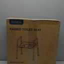 Toilet Seat Riser for Seniors, Raised Toilet Seat with Handles, Adjustable Height & Width, 400lb Handicap Elevated Toilet Seat, Fit Any Toilet (Grey)