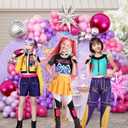 JOGAMS 172Pcs K-Pop Music Balloon Arch Kit, Metallic Silver Purple Pink Balloons Garland with Iridescent Star Disco Foils Balloons for Concert-Style Birthday Idol Showcase Fan Support Party Decor