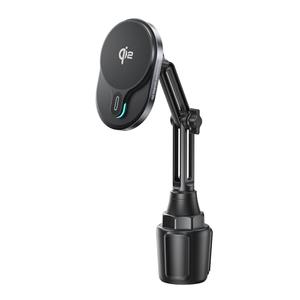 for Qi2 15W Wireless MagSafe Car Mount Charger Cup Phone Holder,15W Fast Charging Charger Phone Holder Mount for iPhone 16/15/14/13/12, Galaxy S25, Fast Charging for Magnetic iPhone Car Accessories