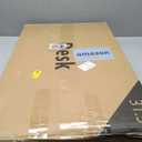 White Makeup Vanity Desk No Mirror with Chair, Small Vanity Table Set with Fabric Drawers, Power Outlet & Chair Without Mirror, Modern Make Up Desk for Girls Bedroom